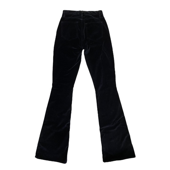 FRAME Le High Flare Velveteen in Black pants - Picture 3 of 5